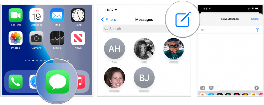 iOS 14 opretter gruppemeddelelse