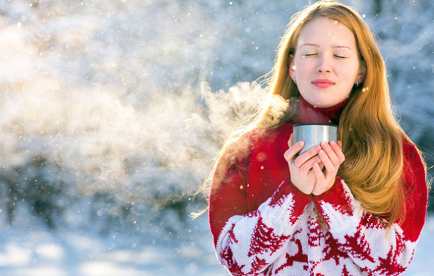 Spis varme drikke om vinteren på grund af sygdom