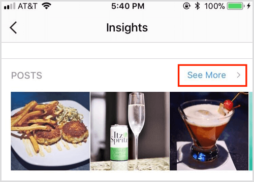Instagram Insights-indlæg Se mere