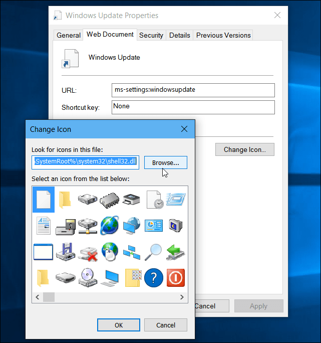 Windows 10: Lav et skrivebord eller startgenvej til Windows Update