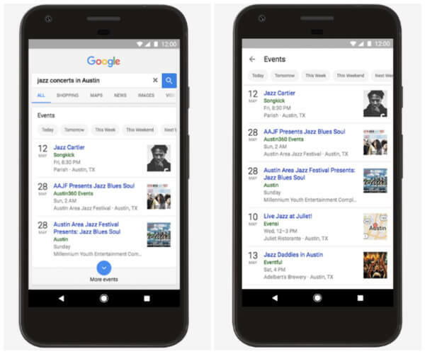 Google opdaterede sin app og mobile weboplevelse for at hjælpe websøgere lettere med at finde ting, der sker i nærheden, enten nu eller i fremtiden.