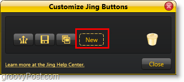 Klik på den nye knap for at tilføje en ny jing-delingsknap