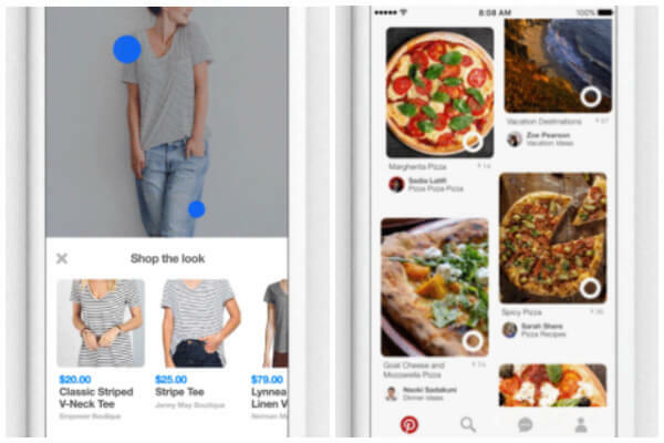 Pinterest rullede også to nye knapper ud, Shop the Look og Instant Ideas, for at gøre det lettere end nogensinde at finde ideer på tværs af Pinterest og fra hele verdenen omkring dig.