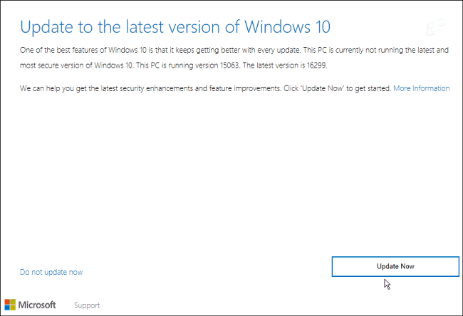 opdateringsassistent Windows 10