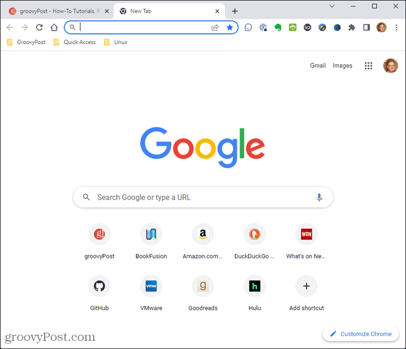 Standard side Ny fane i Chrome