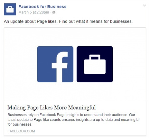 Facebook-forretningsside kan lide