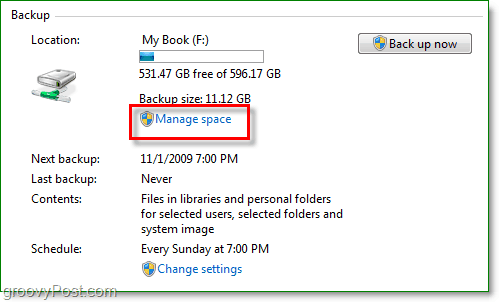 Windows 7 Backup - administrer din disk backup plads