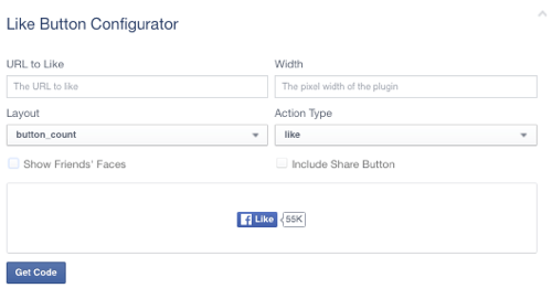 facebook som knap konfiguration