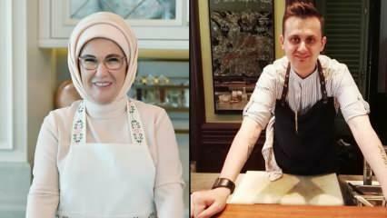 Emine Erdoğan lykønskede kokken Fatih Tutak, som modtog Michelin-stjernen!