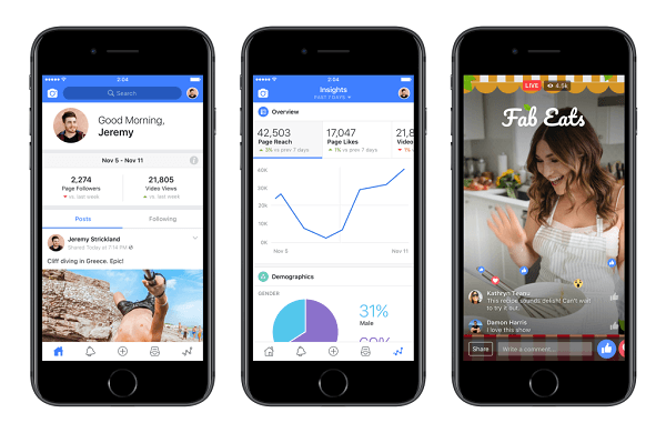 Facebook Creator-appen tilbyder en bred vifte af værktøjer og funktion til at hjælpe skabere af alle slags med at styre deres tilstedeværelse på Facebook.