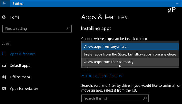 Windows 10-skabere-opdatering får ny indstilling til installation af desktop-apps