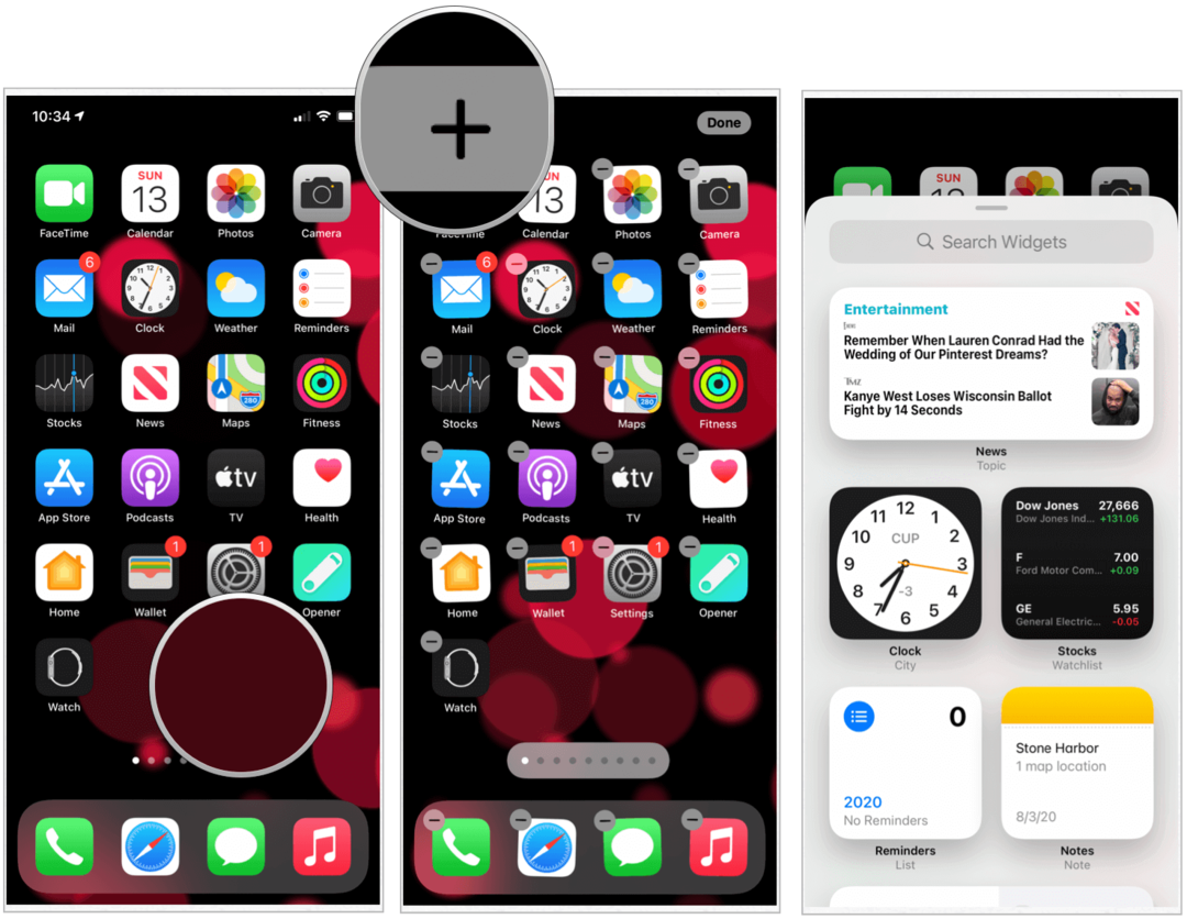 iOS 14 widgets indstillinger