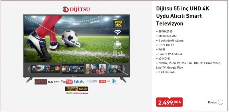 Hvordan køber man Dijitsu Smart TV, der sælges i BİM? Dijitsu Smart TV-funktioner