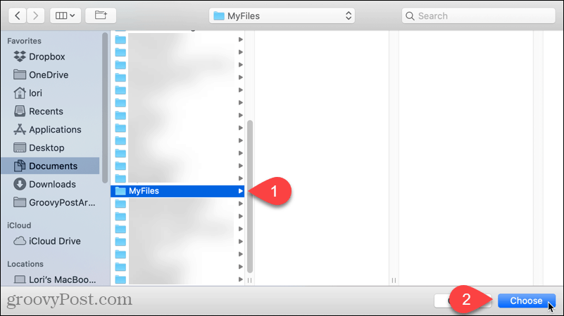 Vælg en standardmappe, der skal åbnes i Finder på din Mac