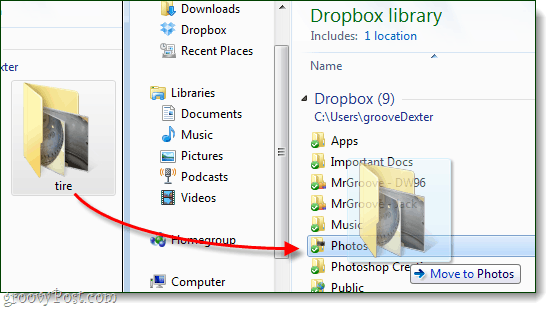 overfør billeder til dropbox-mappen