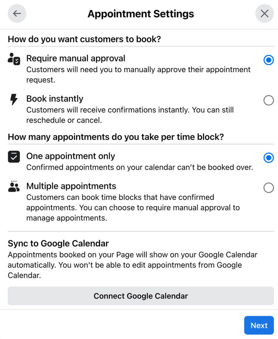 how-to-create-book-now-action-button-for-classic-facebook-page-confirm-appointment-settings-review-appointments-manually-use-native-prevent-double-bookings-sync-google-calendar- eksempel-7