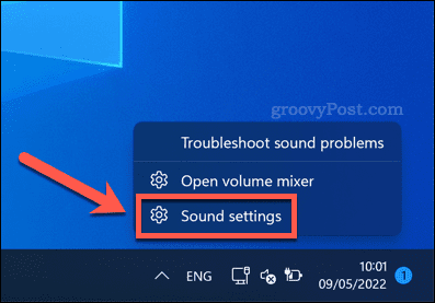Åbn lydindstillinger i Windows 11