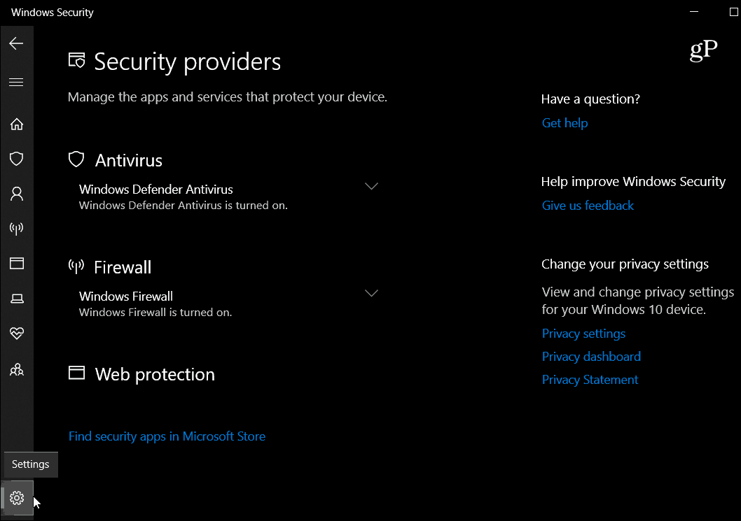 Hvad er nyt med Windows 10. oktober 2018 Opdater sikkerhedsindstillinger