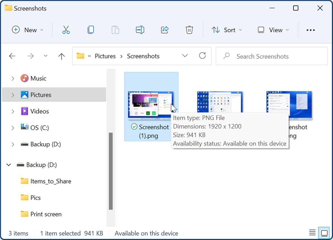 gem skærmbillede Billeder tag et skærmbillede på Windows 11