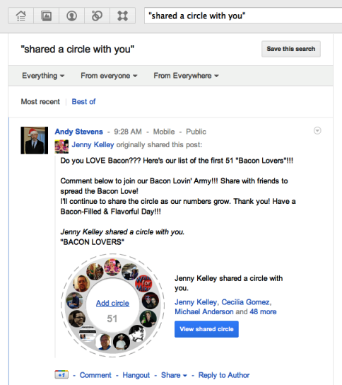 google + at komme i gang 5 delte cirkler
