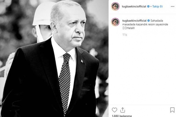 Tuğba Ekinci-deling af præsident Erdoğan