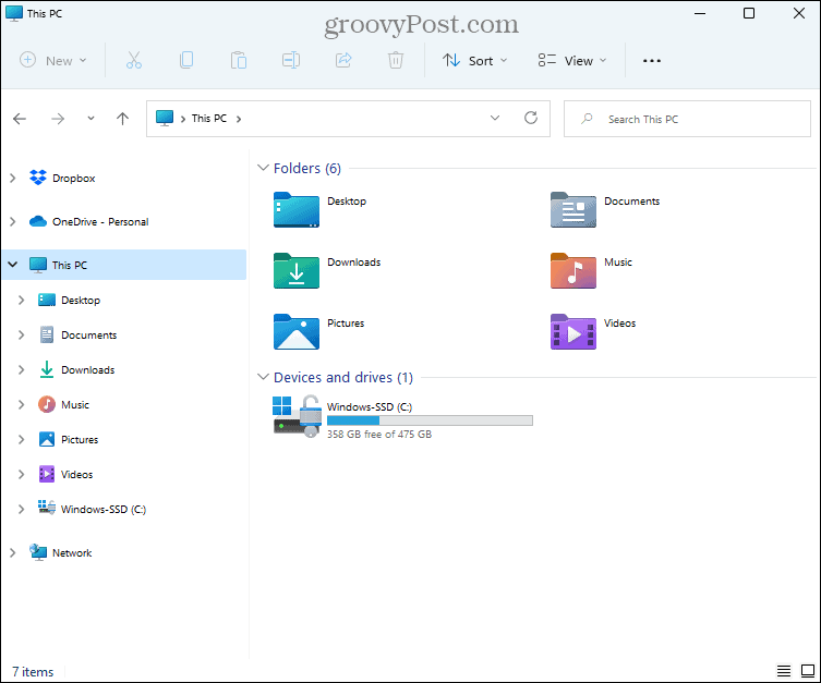 Hurtig adgang fjernet fra File Explorer