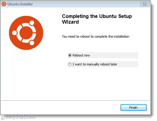 ubuntu-opsætningen er færdig