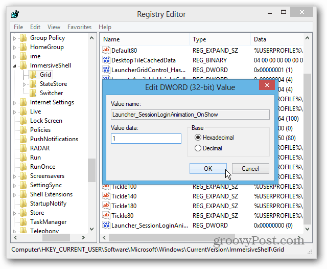 Windows 8-registreringsværdi