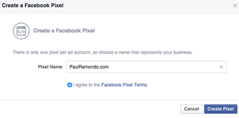 navngive en facebook-pixel