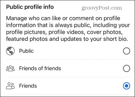 offentlig facebook profil info