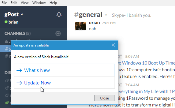 Slack Windows Desktop App opdateret til 2.0.1