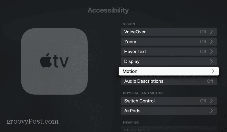 Deaktiver automatisk afspilning af video og lyd på Apple TV