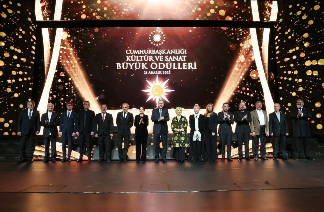 Emine Erdoğan lykønskede de kunstnere, der modtog præsidentens kultur- og kunstpris