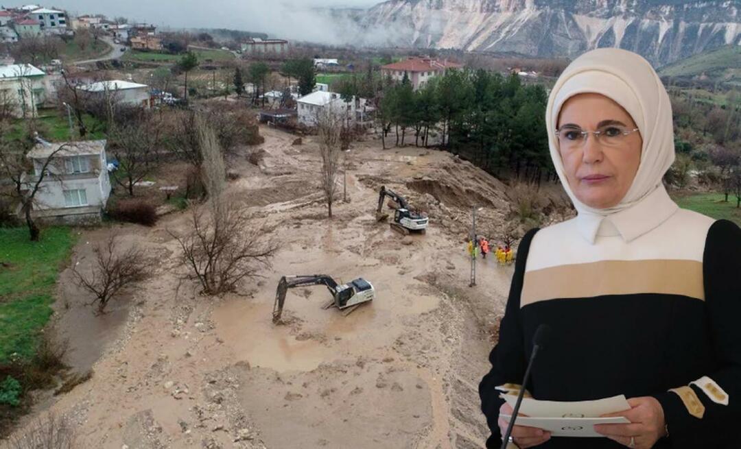 Deling af oversvømmelser af katastrofer kom fra Emine Erdoğan! 