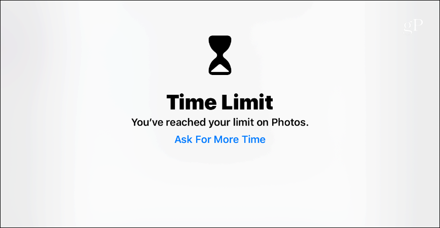 Skærm for tidsbegrænsningstid iOS 12 iPad