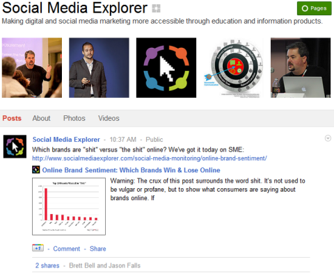 Google+ sider - Social Media Explorer