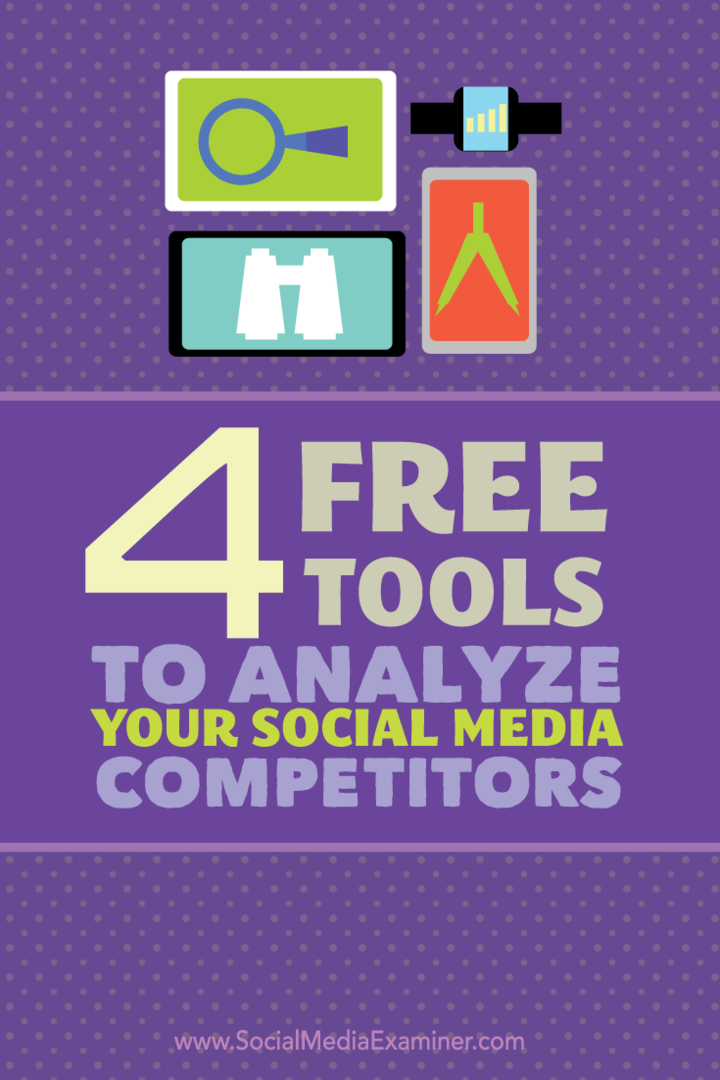 4 gratis værktøjer til analyse af dine sociale mediekonkurrenter: Socialmedieeksaminator