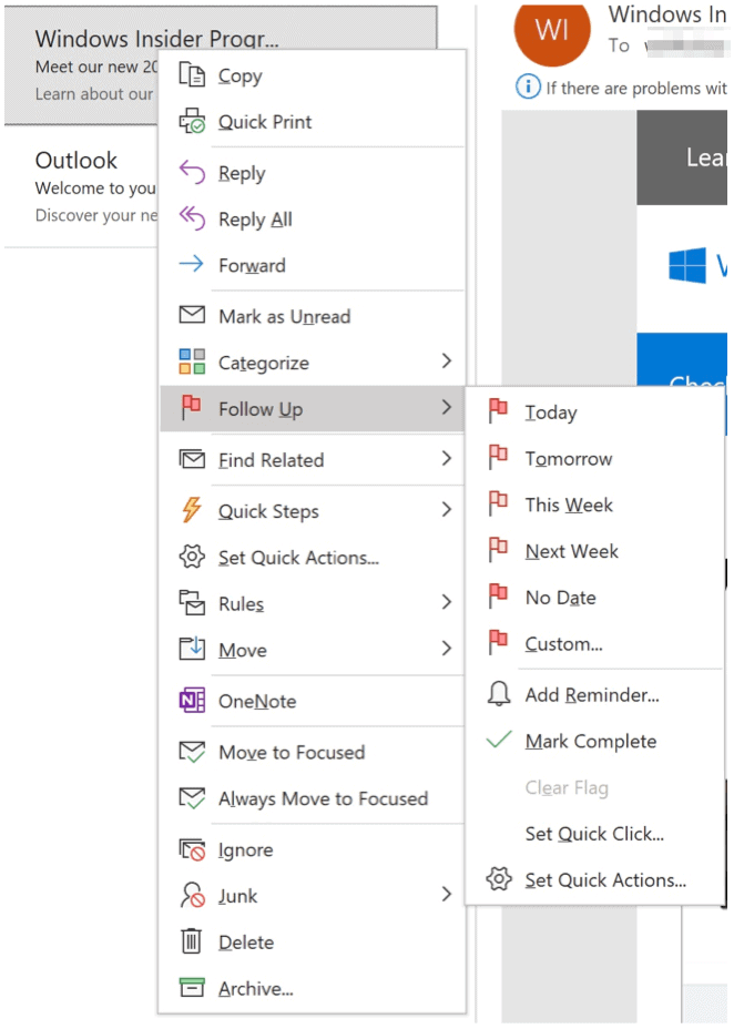 Microsoft Outlook Tips markerer