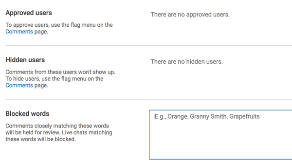 Evnen til at blokere kommentarer med bestemte ord er en af ​​YouTubes bedste moderationsfunktioner for kanaler.