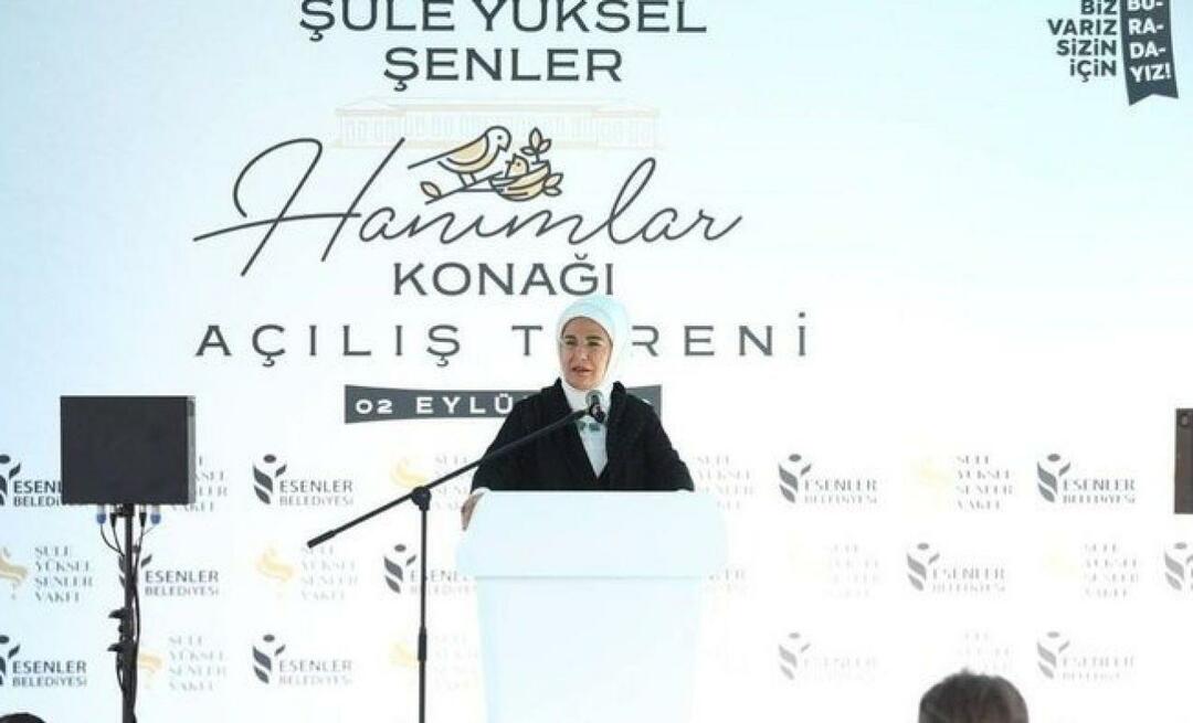 Emine Erdagan deltog i åbningen af ​​Şule Yüksel Şenler Mansion.