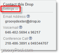 hvordan man får adgang til drop.io-indstillinger