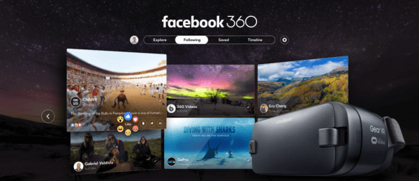 Facebook annoncerede sin første dedikerede virtual reality-app, Facebook 360 til Gear VR.