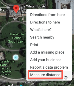 Google Maps Mål afstandsmulighed