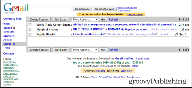 Gmail gammel stil html