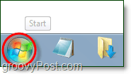 Klik på Windows 7-startmenuen