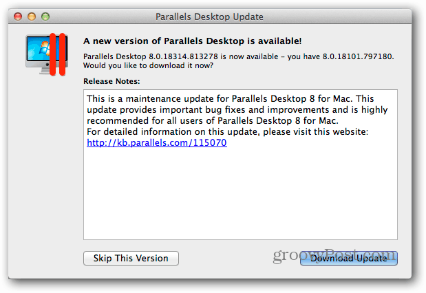 Download Parallels Desktop Update