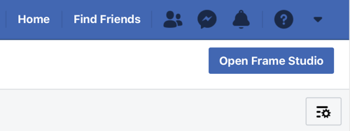 Sådan promoveres din livebegivenhed på Facebook, trin 1, Open Frame Studio-mulighed i Facebook