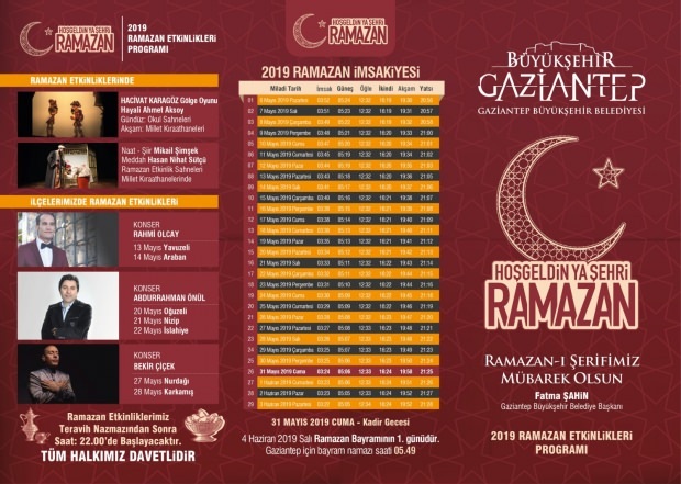Hvad er der i Gaziantep Kommune Ramadan begivenheder i 2019?