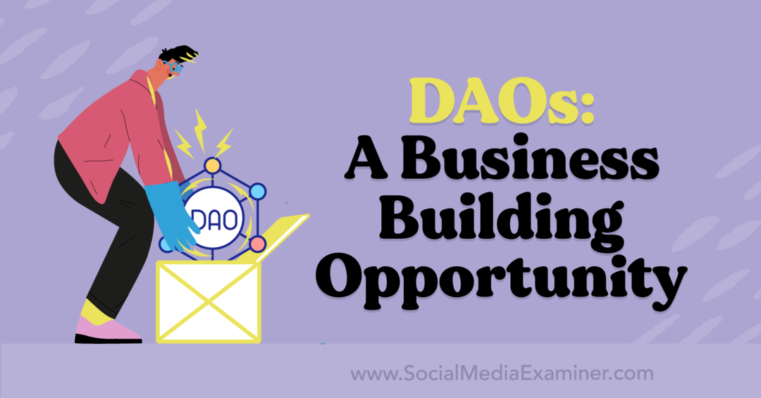 DAO'er: En forretningsopbygningsmulighed-social-medie-eksaminator