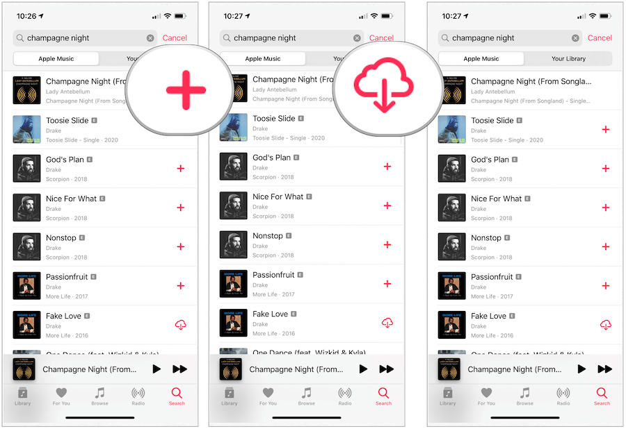 Apple Music downloader sange til enheden